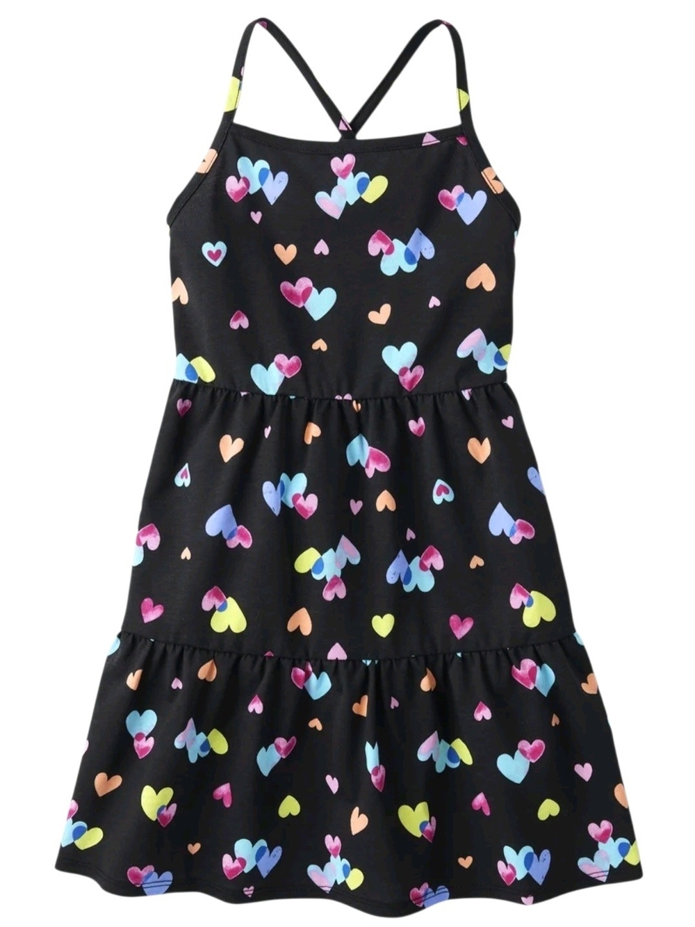 Children's Place Girls' Cross Back Tiered Dress